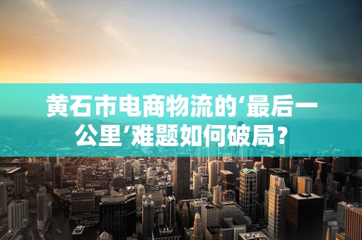 黄石市电商物流的‘最后一公里’难题如何破局？