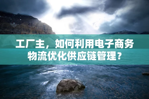 工厂主，如何利用电子商务物流优化供应链管理？