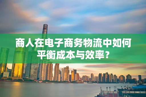 商人在电子商务物流中如何平衡成本与效率？