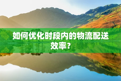 如何优化时段内的物流配送效率？
