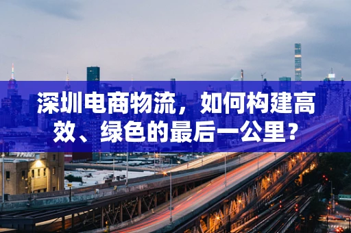 深圳电商物流，如何构建高效、绿色的最后一公里？