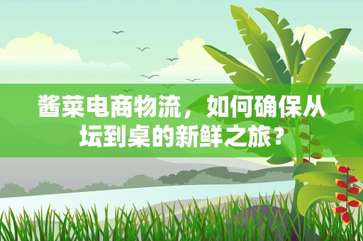 酱菜电商物流，如何确保从坛到桌的新鲜之旅？