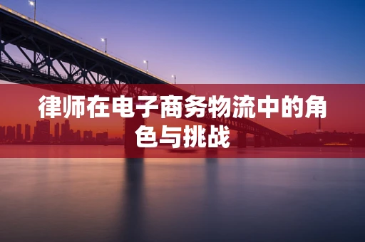 律师在电子商务物流中的角色与挑战