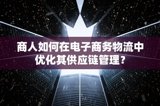 商人如何在电子商务物流中优化其供应链管理？