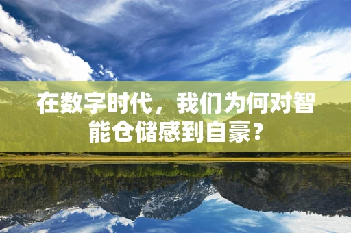 在数字时代，我们为何对智能仓储感到自豪？