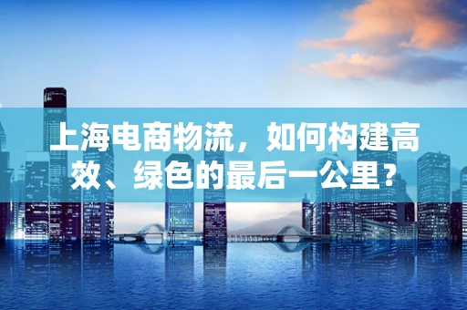 上海电商物流，如何构建高效、绿色的最后一公里？