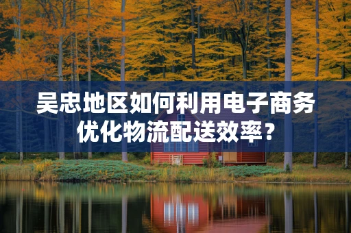 吴忠地区如何利用电子商务优化物流配送效率？
