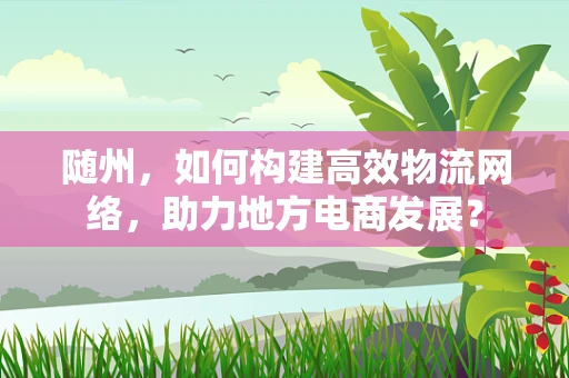 随州，如何构建高效物流网络，助力地方电商发展？
