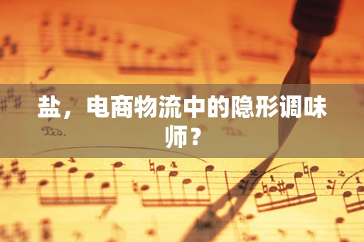 盐，电商物流中的隐形调味师？