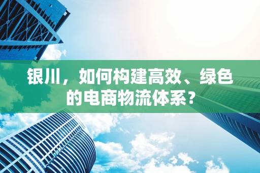 银川，如何构建高效、绿色的电商物流体系？