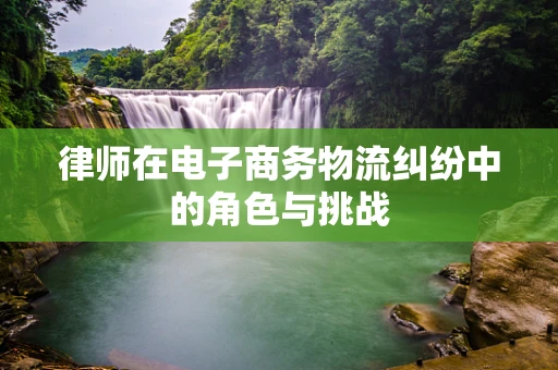 律师在电子商务物流纠纷中的角色与挑战