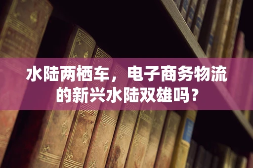 水陆两栖车，电子商务物流的新兴水陆双雄吗？