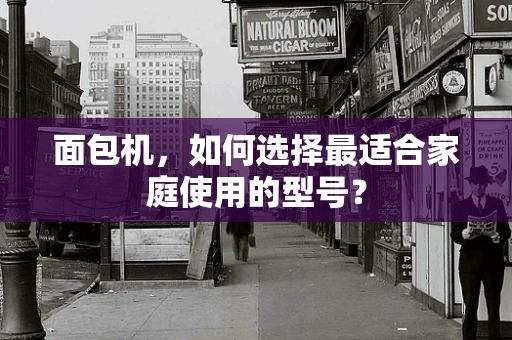 面包机，如何选择最适合家庭使用的型号？