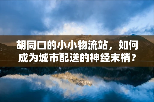 胡同口的小小物流站，如何成为城市配送的神经末梢？