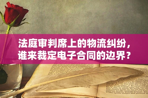 法庭审判席上的物流纠纷，谁来裁定电子合同的边界？