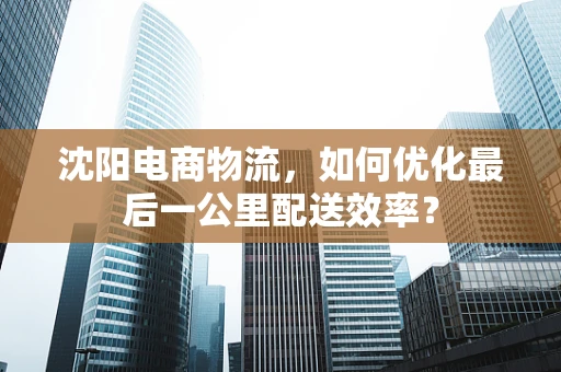 沈阳电商物流，如何优化最后一公里配送效率？