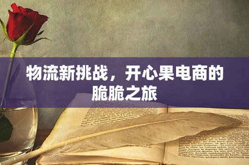 物流新挑战，开心果电商的脆脆之旅