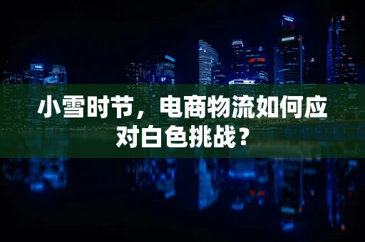 小雪时节，电商物流如何应对白色挑战？