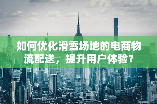 如何优化滑雪场地的电商物流配送，提升用户体验？