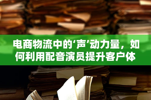 电商物流中的‘声’动力量，如何利用配音演员提升客户体验？