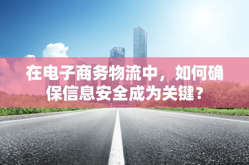在电子商务物流中，如何确保信息安全成为关键？