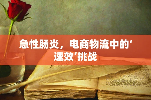 急性肠炎，电商物流中的‘速效’挑战