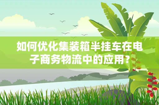 如何优化集装箱半挂车在电子商务物流中的应用？