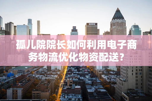 孤儿院院长如何利用电子商务物流优化物资配送？