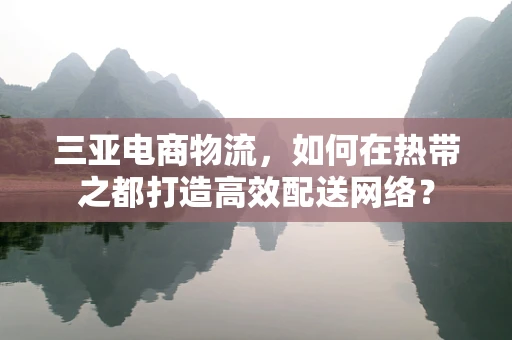 三亚电商物流，如何在热带之都打造高效配送网络？