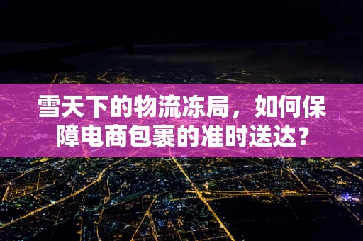 雪天下的物流冻局，如何保障电商包裹的准时送达？