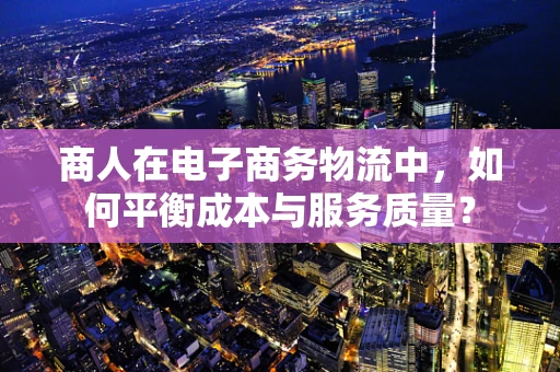 商人在电子商务物流中，如何平衡成本与服务质量？