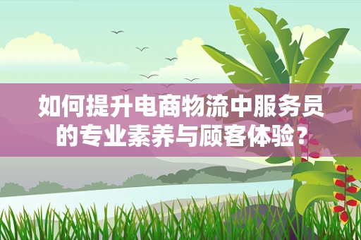 如何提升电商物流中服务员的专业素养与顾客体验？