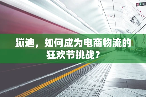 蹦迪，如何成为电商物流的狂欢节挑战？