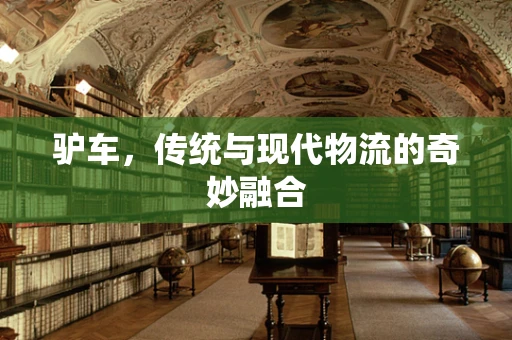 驴车，传统与现代物流的奇妙融合