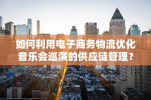 如何利用电子商务物流优化音乐会巡演的供应链管理？