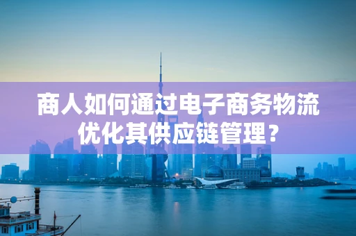 商人如何通过电子商务物流优化其供应链管理？