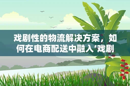戏剧性的物流解决方案，如何在电商配送中融入‘戏剧’元素提升客户体验？