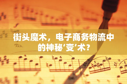 街头魔术，电子商务物流中的神秘‘变’术？