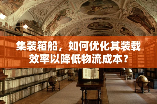 集装箱船，如何优化其装载效率以降低物流成本？