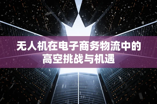 无人机在电子商务物流中的高空挑战与机遇