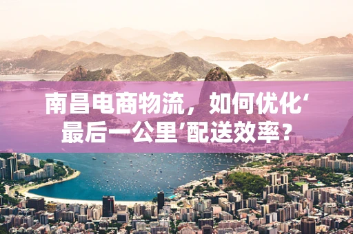 南昌电商物流，如何优化‘最后一公里’配送效率？