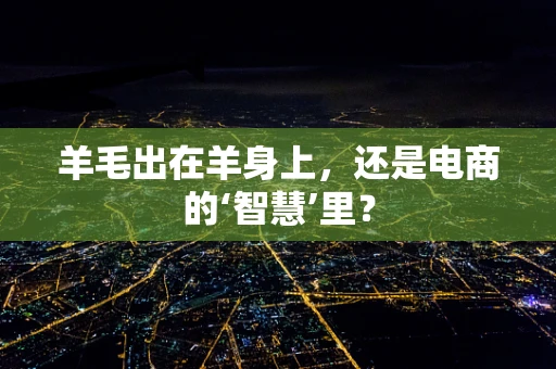 羊毛出在羊身上，还是电商的‘智慧’里？