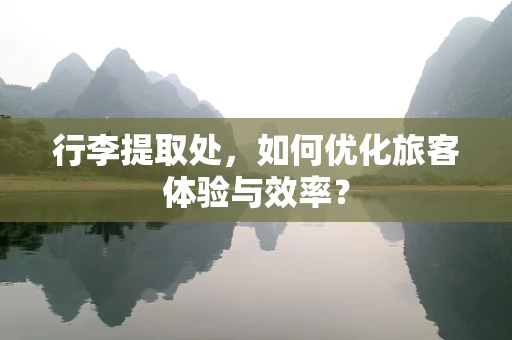 行李提取处，如何优化旅客体验与效率？