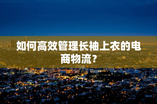 如何高效管理长袖上衣的电商物流？