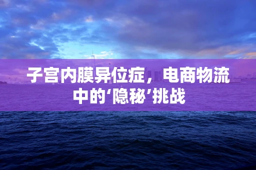子宫内膜异位症，电商物流中的‘隐秘’挑战