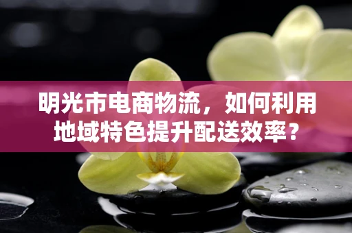明光市电商物流，如何利用地域特色提升配送效率？
