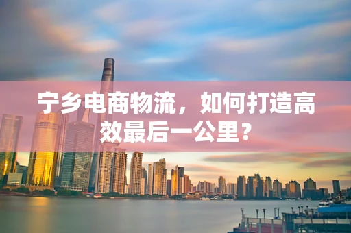 宁乡电商物流，如何打造高效最后一公里？