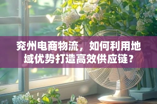 兖州电商物流，如何利用地域优势打造高效供应链？
