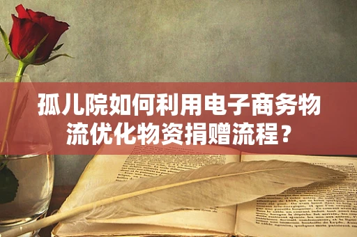 孤儿院如何利用电子商务物流优化物资捐赠流程？