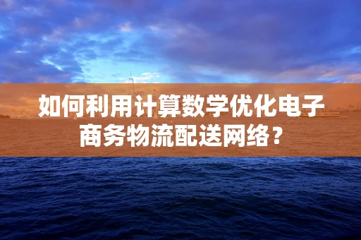 如何利用计算数学优化电子商务物流配送网络？